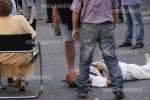 Lamezia: Plateale protesta di un commerciante su corso Numistrano