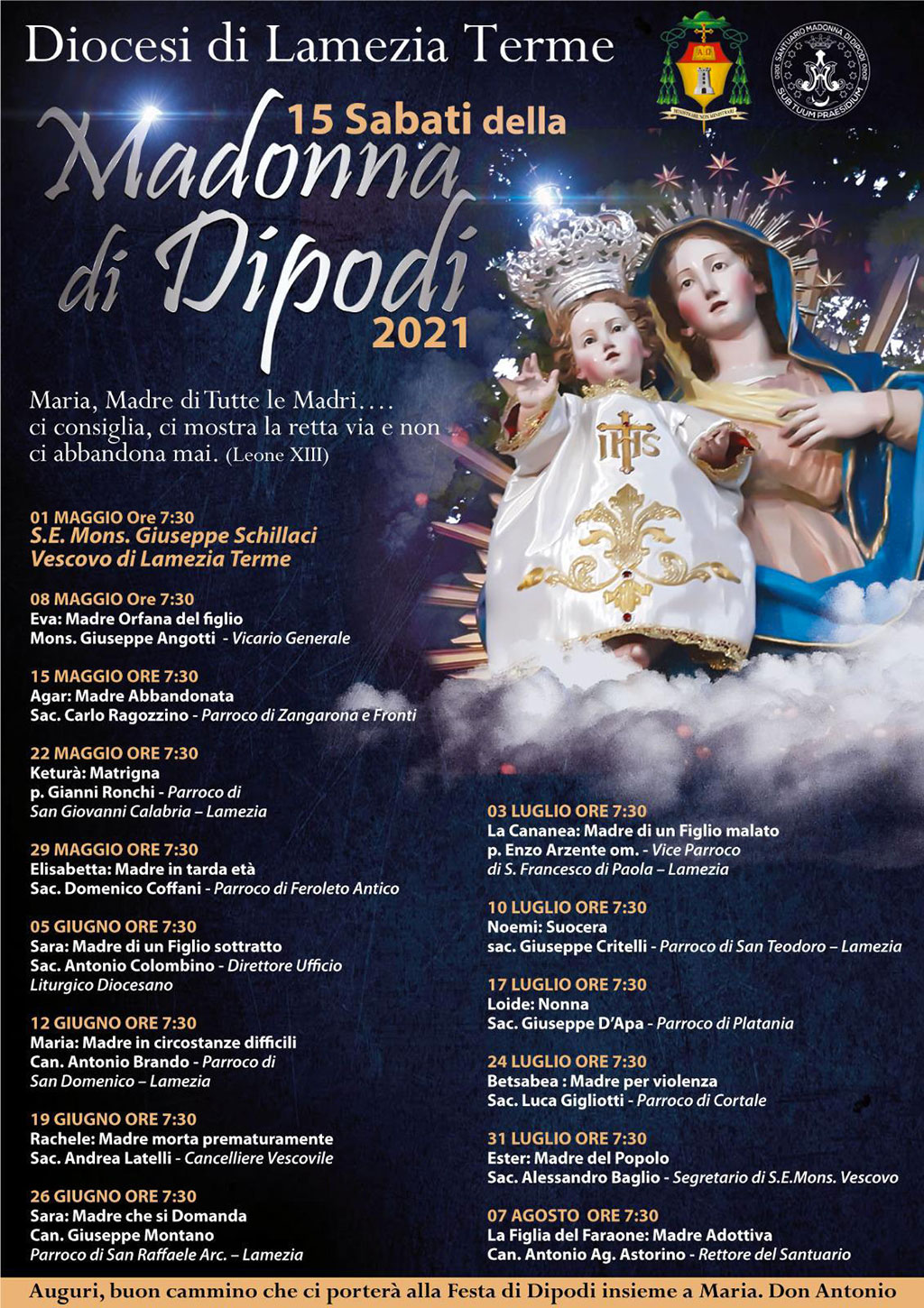 Dal Primo Maggio I Quindici Sabati Della Madonna Di Dipodi Al Santuario 