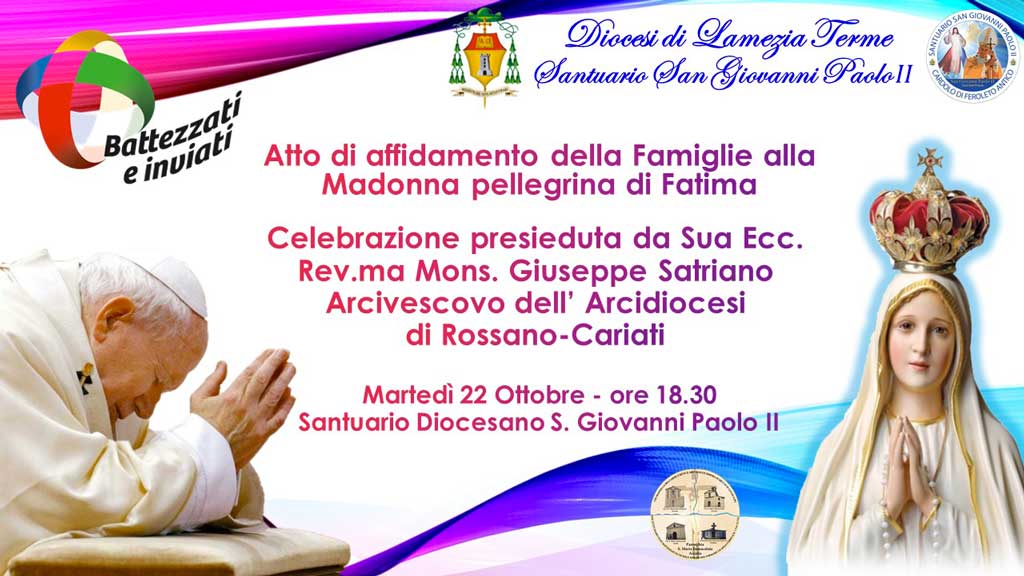 Lamezia Arcivesco Di Rossano Cariati Al Santuario Diocesano Per Festa In Onore Di San Giovanni Paolo Ii Il Lametino It