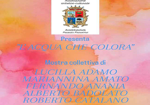 Lamezia, il 28 giugno inaugurazione mostra "L'acqua che colora"