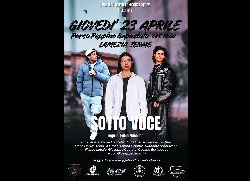 Lamezia, il 23 aprile al Parco Peppino Impastato presentazione del cortometraggio “Sotto Voce”