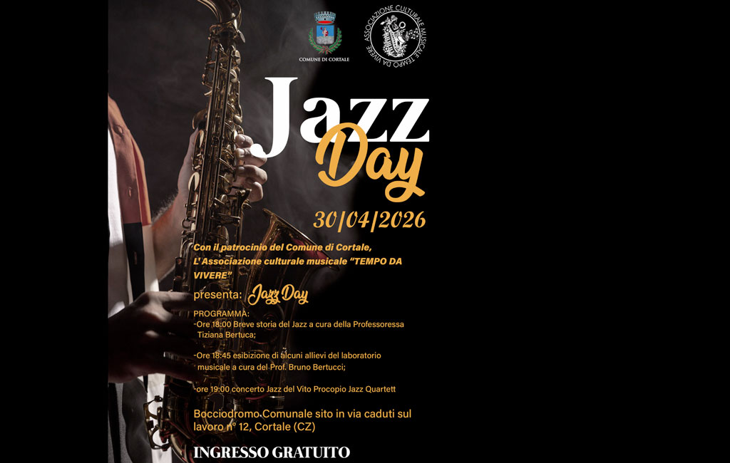 “Note Blu a Cortale”: il Jazz celebra la sua giornata internazionale al Bocciodromo