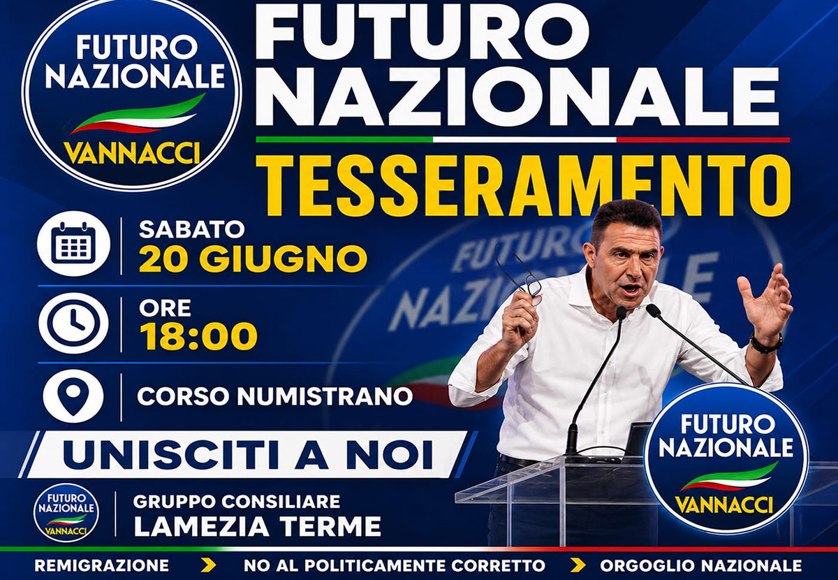Lamezia, gazebo informativo e tesseramento "Futuro Nazionale