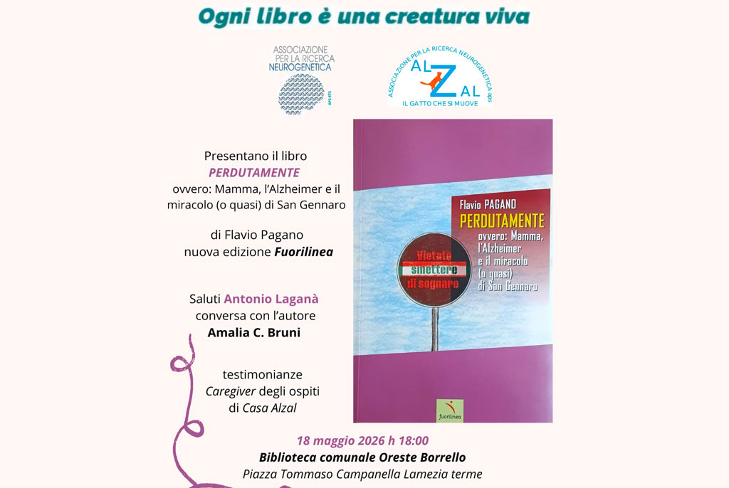 Lamezia, il tema dell’Alzheimer in "Perdutamente" di Flavio Pagano a Il Maggio dei libri