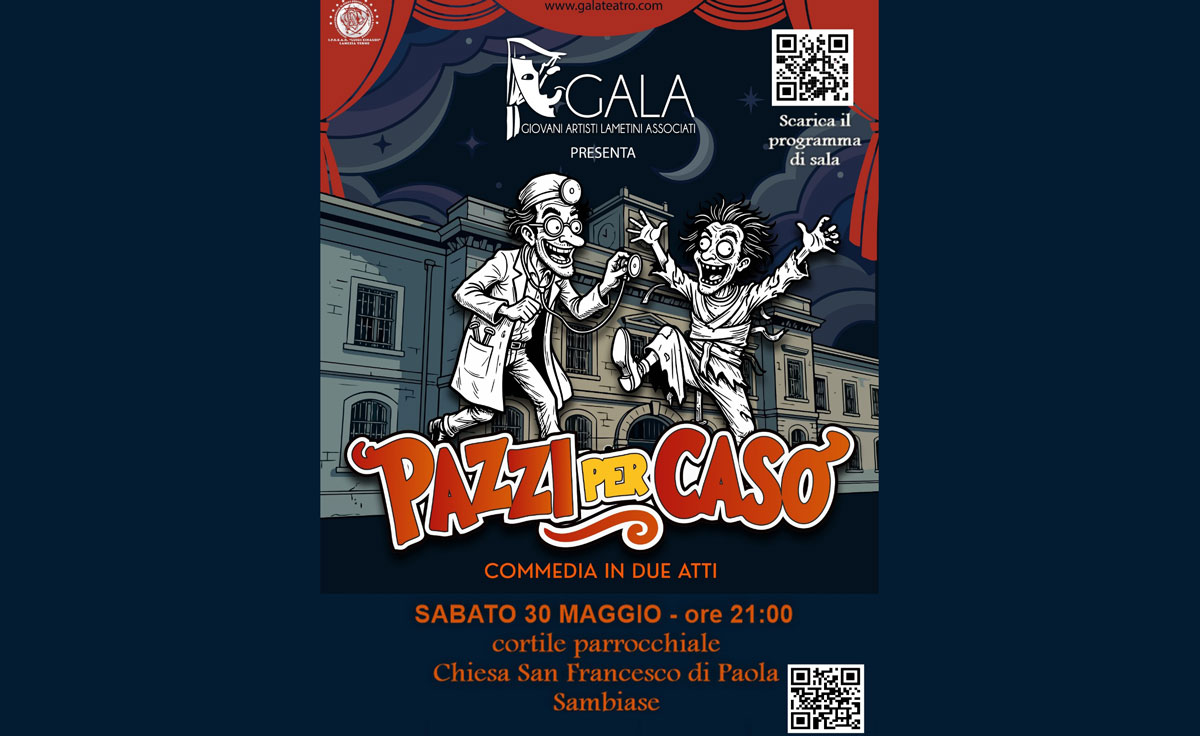 Lamezia, GALA continua la tournée: “Pazzi per Caso” in scena