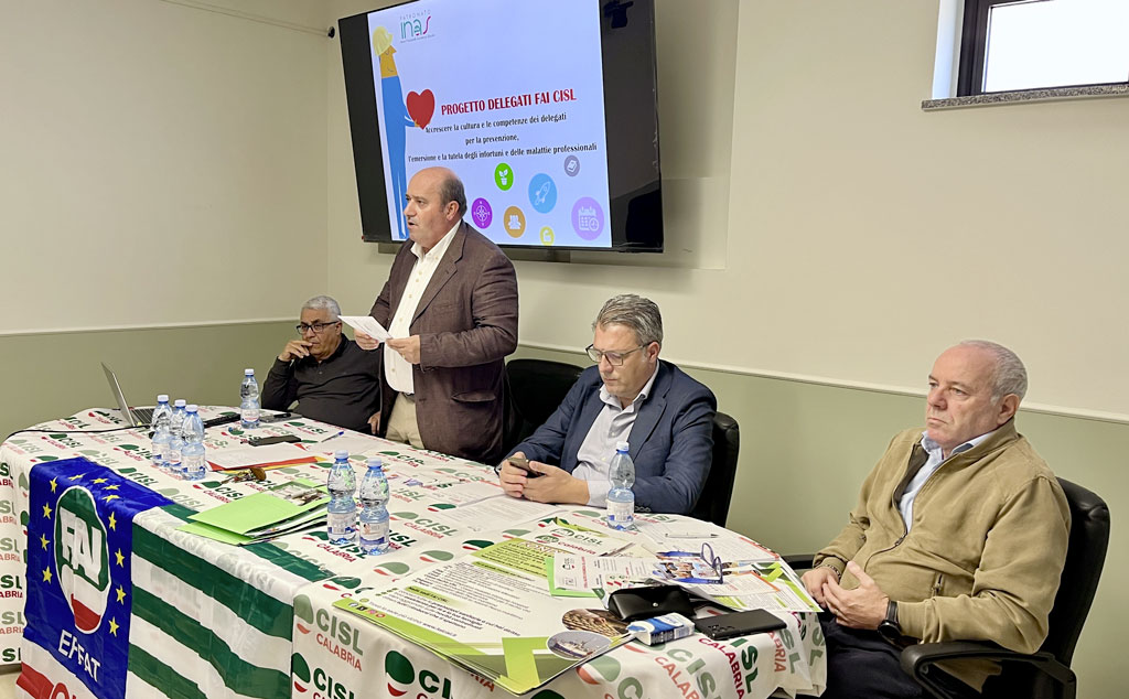 A Lamezia giornata di formazione FAI-INAS Calabria su infortuni e malattie professionali