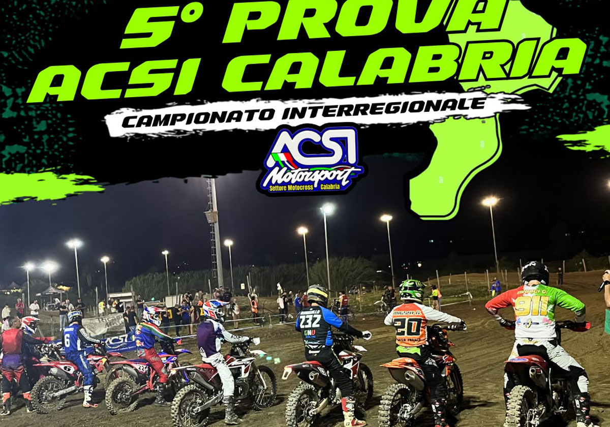 Lamezia, campionato interregionale di moto cross in notturna