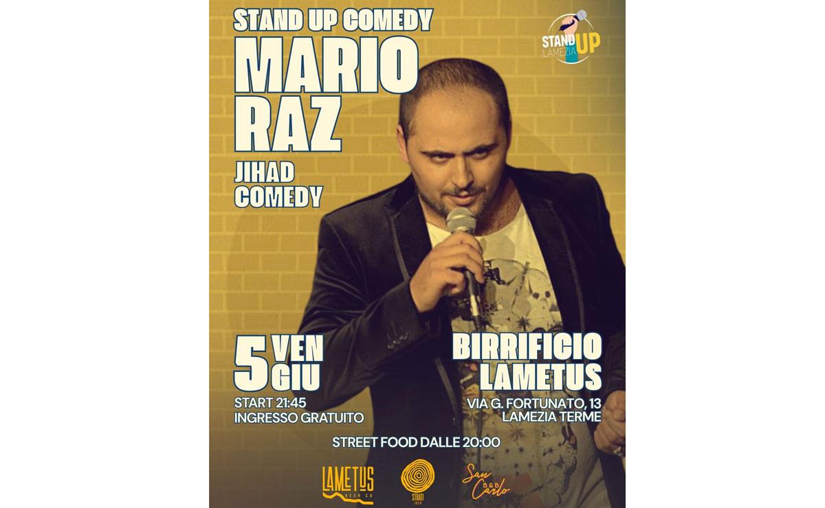 Comicità dal vivo, a Lamezia arriva Mario Raz