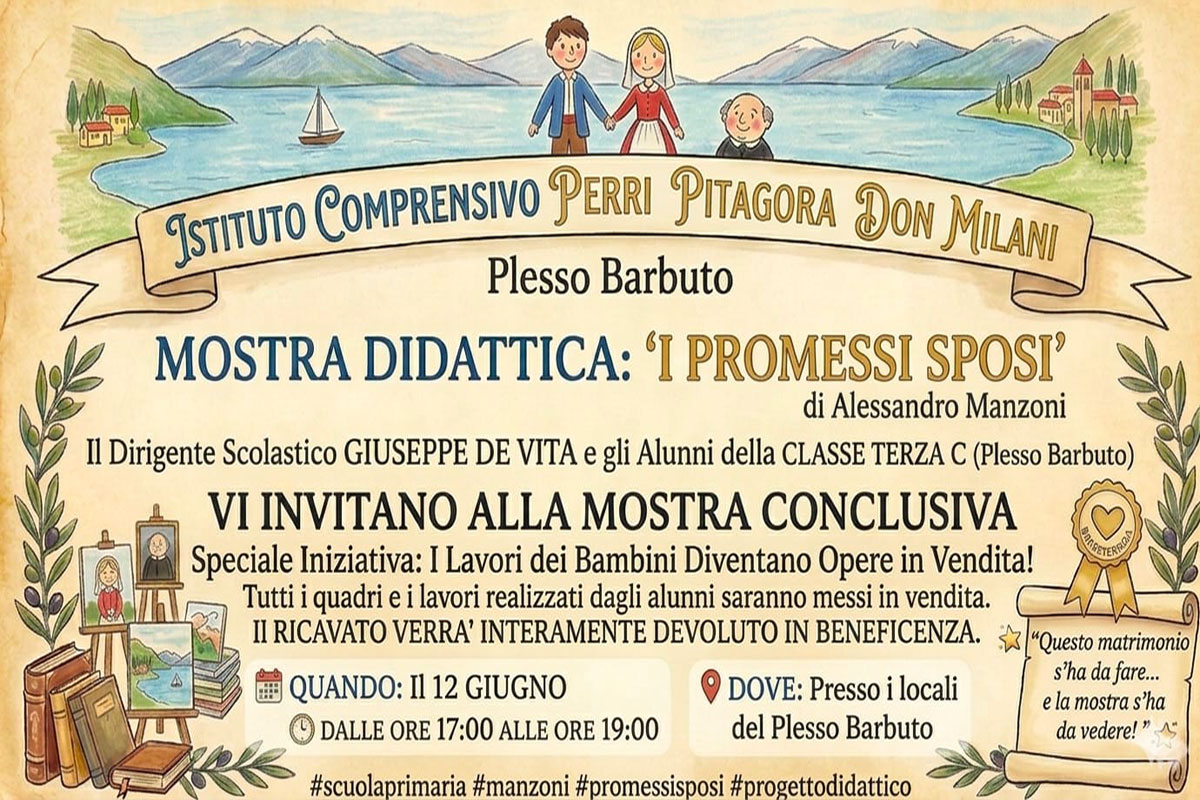 Lamezia, mostra didattica dedicata a “I Promessi Sposi” nel 