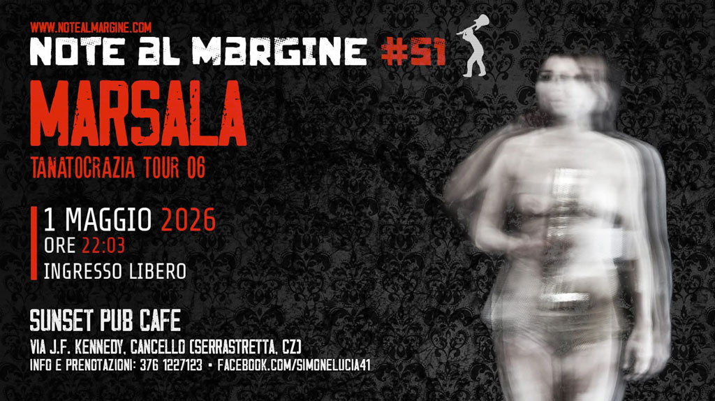 Tripletta di primavera per rassegna "Note al margine" con Marsala, Phill Reynolds e Bologna Violenta a Cancello di Serrastretta