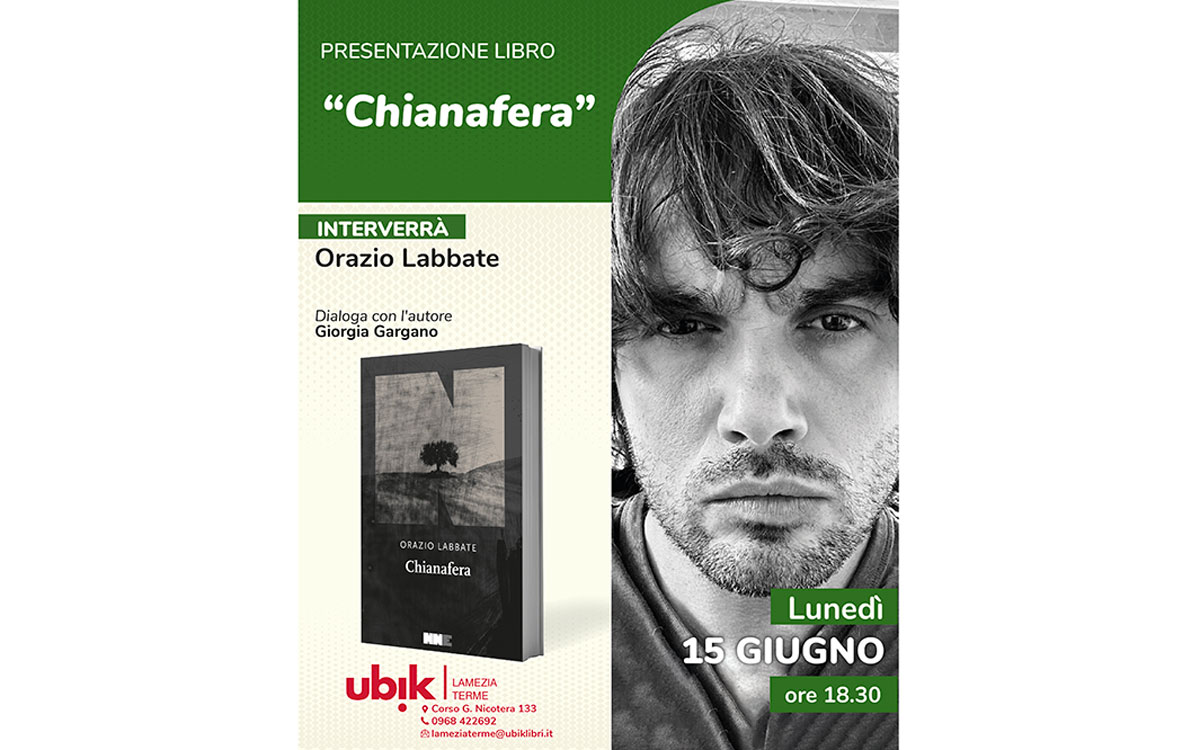 Lamezia, Orazio Labbate presenta "Chianafera" alla Ubik il 1