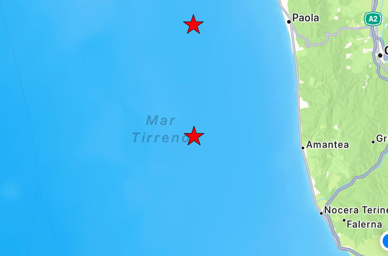 Forte scossa di terremoto in Calabria, magnitudo 6.2 nel mar Tirreno