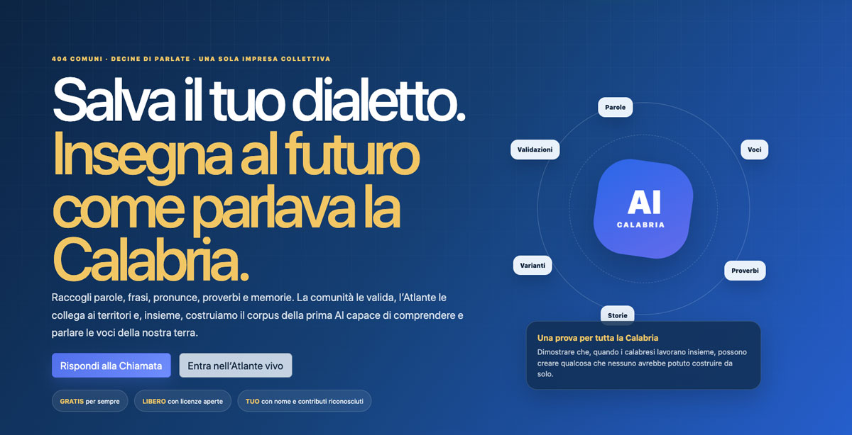 Dalle voci degli anziani all'intelligenza artificiale: nasce il progetto AI Calabria per salvare il patrimonio linguistico