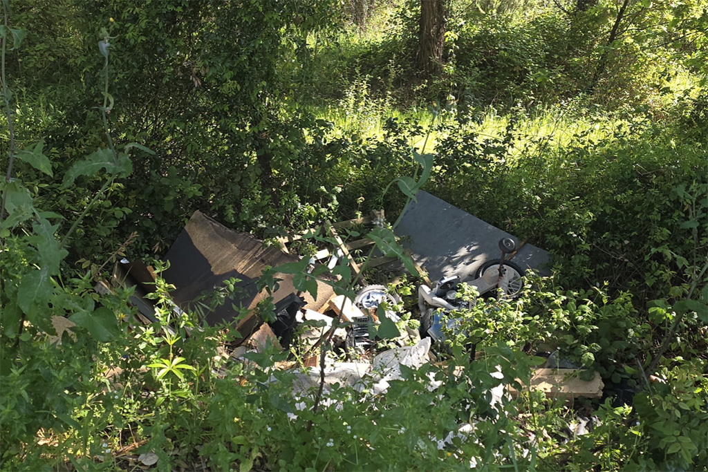 Lamezia, la segnalazione: "Angolo verde trasformato in discarica abusiva in via Padre Alfonso di Bartolo"