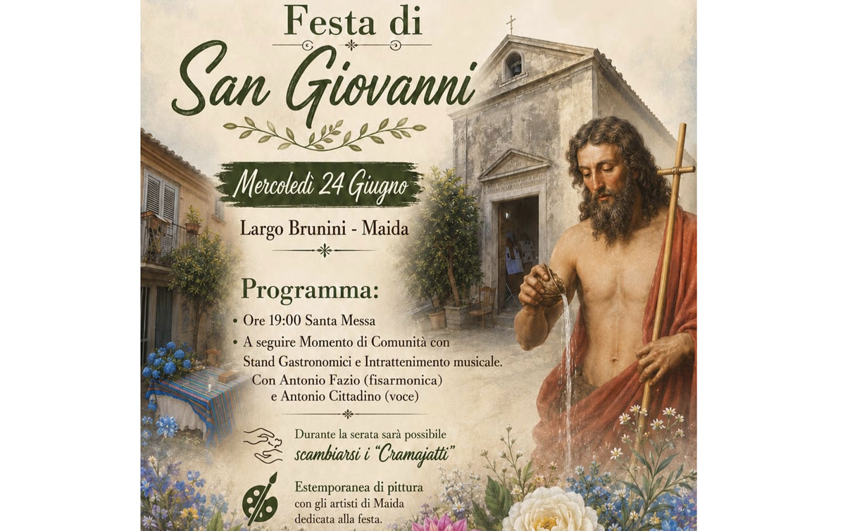 Maida celebra la tradizione, il 24 giugno torna la Festa di San Giovanni