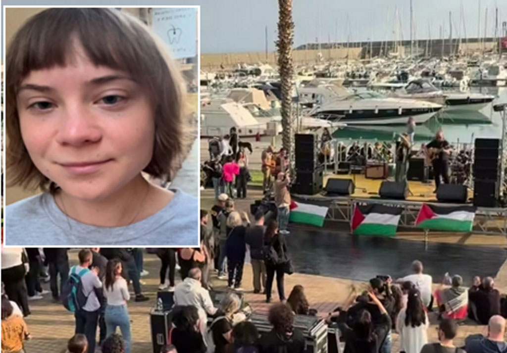 La Flotilla per Gaza e Greta Thunberg a Cetraro tra attivisti e folla di curiosi