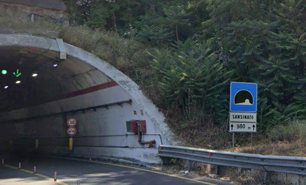 Attività manutentive, chiusure notturne della galleria 'Sansinato' in direzione Lamezia il 28 e 29 aprile