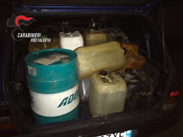 Sorpresi a rubare oltre 4mila litri di carburante, 4 arresti nel vibonese