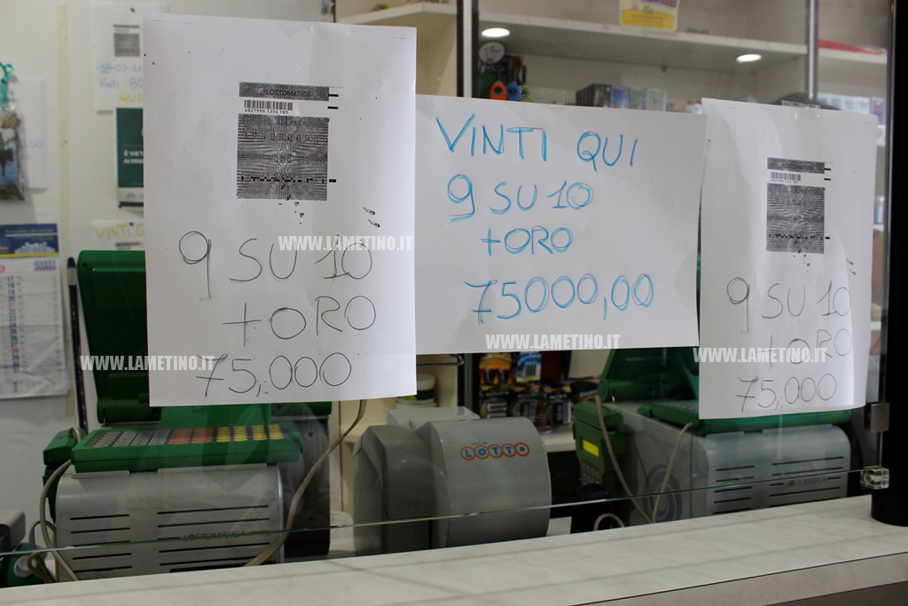 Lamezia, vinti 75 mila euro al 10eLotto