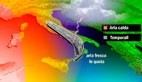 Dopo l'afa in arrivo temporali e aria fresca in Calabria