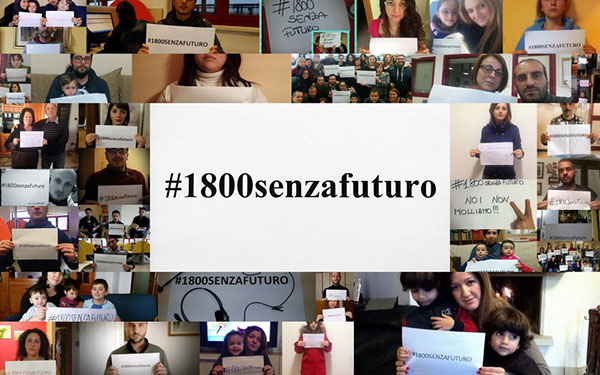 Infocontact, dipendenti creano pagina su facebook #1800senzafuturo
