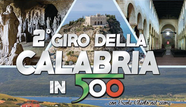 Partirà da Lamezia il secondo giro della Calabria in 500 dal primo al 4 giugno