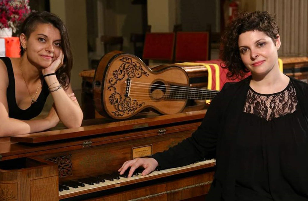 A dupla Savigni e a academia vocal instrumental durante o fim de semana ‘Chitarre e Oltre’ em Girifalco