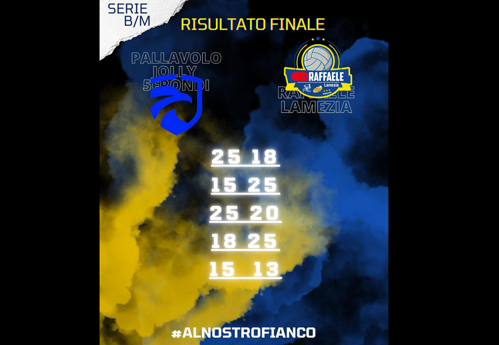 Pallavolo B maschile, Raffaele Lamezia sconfitta in trasferta dal Diper Jolly Cinquefrondi