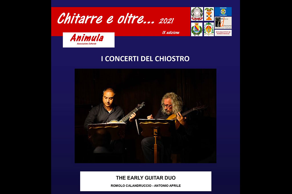 Lamezia, il 4 agosto concerto “The Early Guitar Duo” al chiostro del seminario vescovile