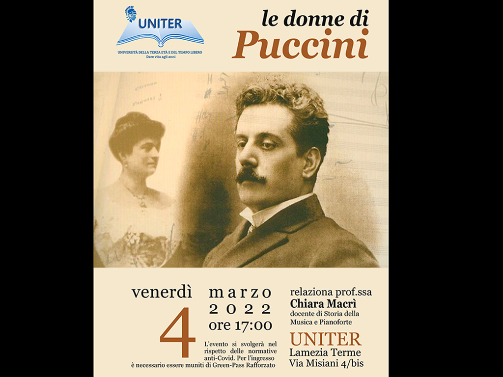 Lamezia, all'Uniter incontro su "Le donne di Puccini" con Chiara Macrì