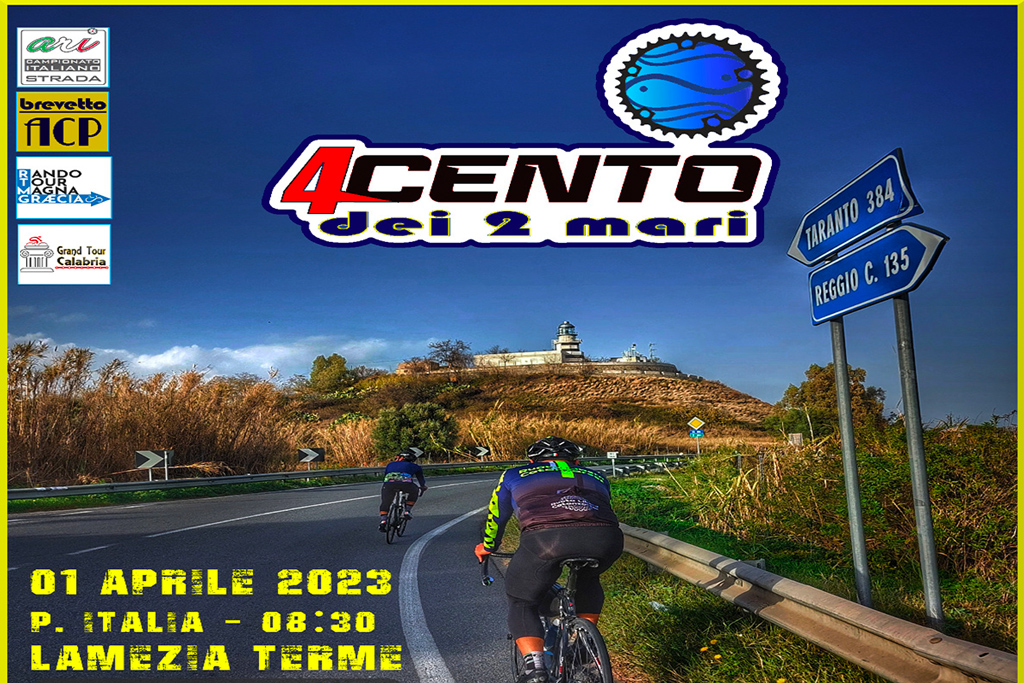 Partenza da Lamezia l’1 aprile per la “4Cento dei 2 Mari”