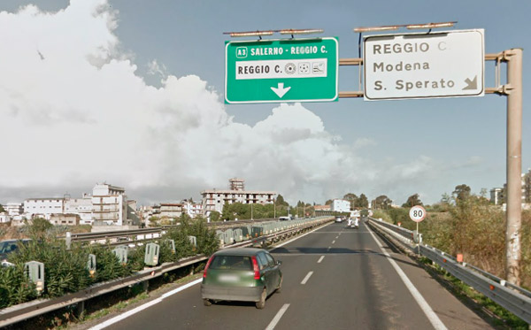   Calabria: A3, dal 22 al 26 gennaio chiuse rampe svincolo "Reggio Centro" carreggiata nord