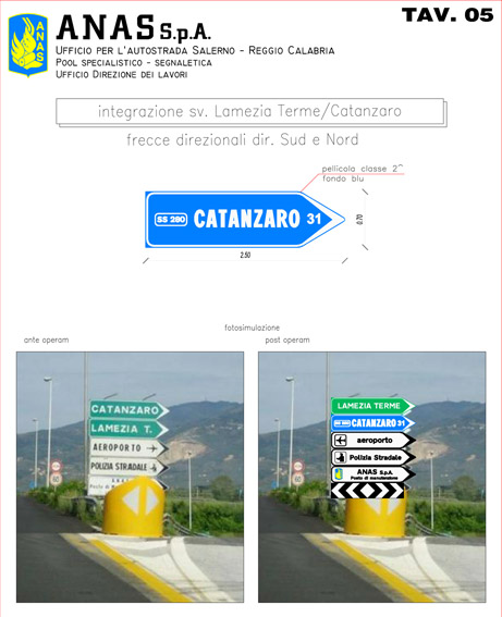 Lamezia, svincolo A3: nuovi cartelli e questioni di precedenza