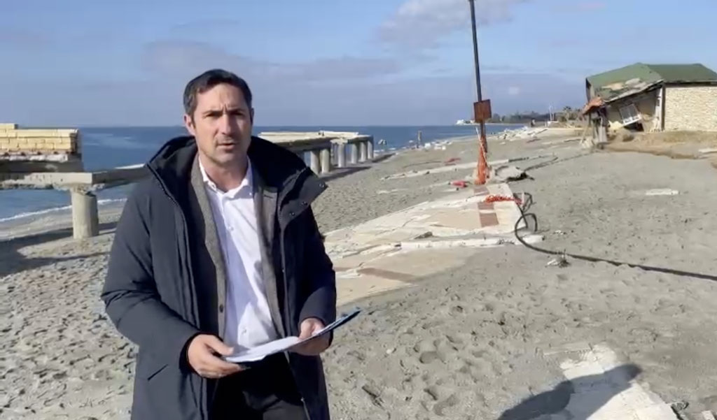 Alecci su tratto costiero Nocera Terinese: “Situazione inaccettabile e pericolosa per incolumità cittadini”