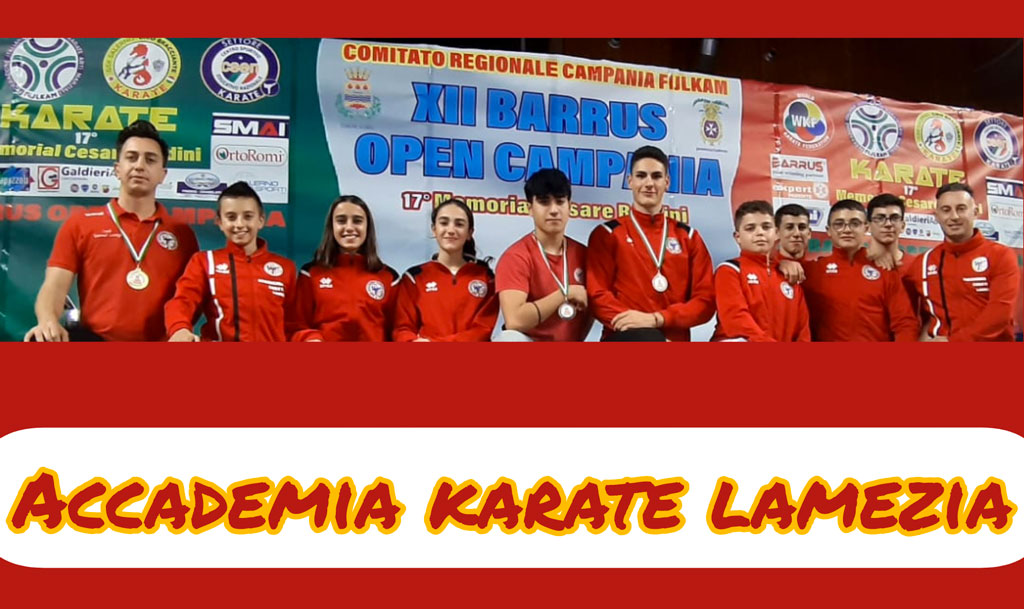 Medaglie per l'Accademia Karate Lamezia all'Open di Campania 2022