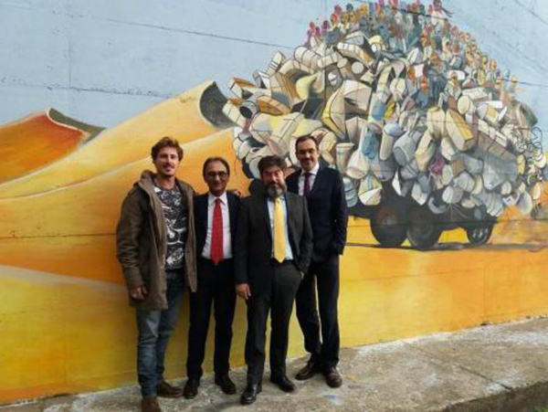 Presentata a Catanzaro opera street art "Meridianam", rientra in progetto Anas per valorizzazione strade