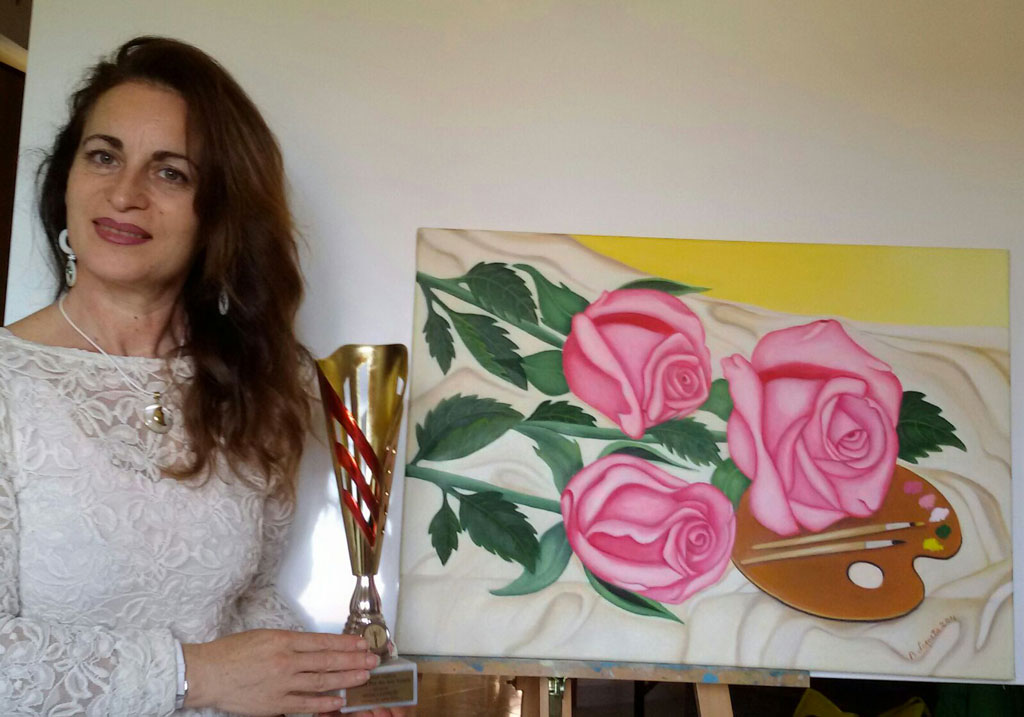 La pittrice Angela Loprete premiata a Cannes al “Grand Prix des arts visueles 2016”