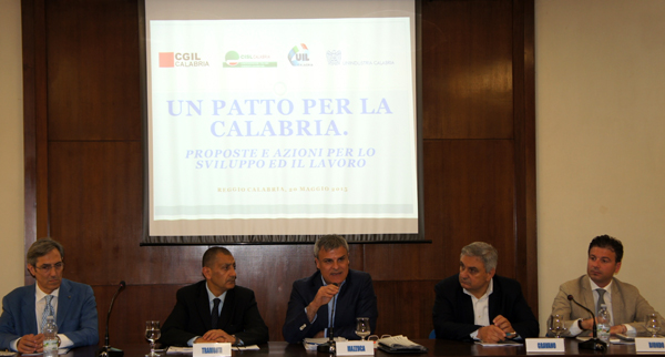 Unindustria Calabria e segreterie regionali di CGIL, CISL e UIL presentano "Patto per la Calabria"
