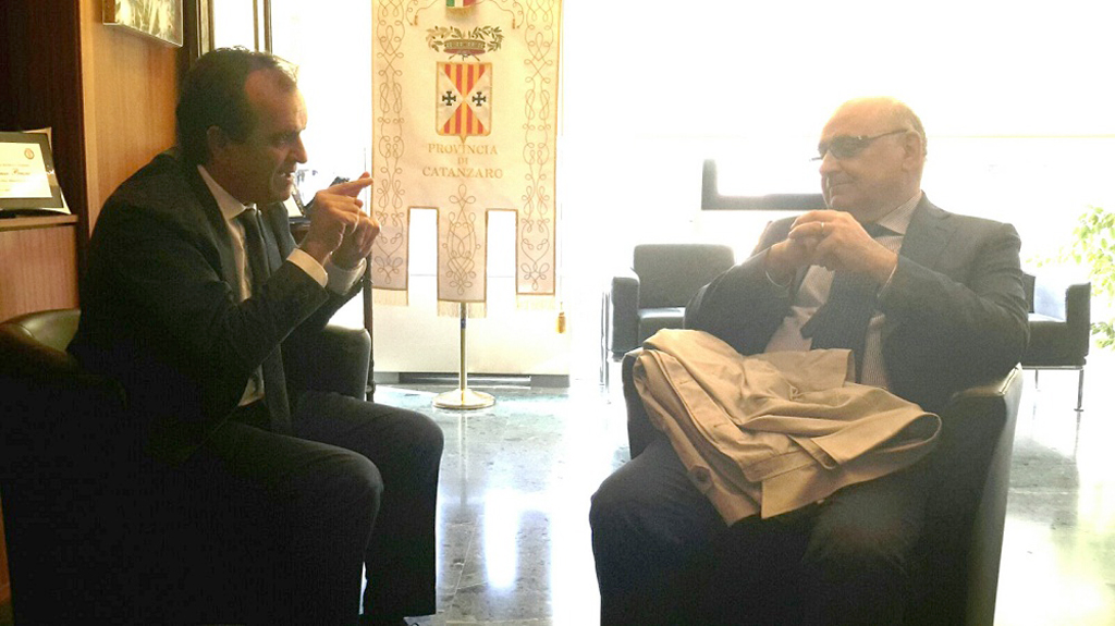 Incontro Bruno e Mariggiò per interventi al Parco della Biodiversità di Catanzaro