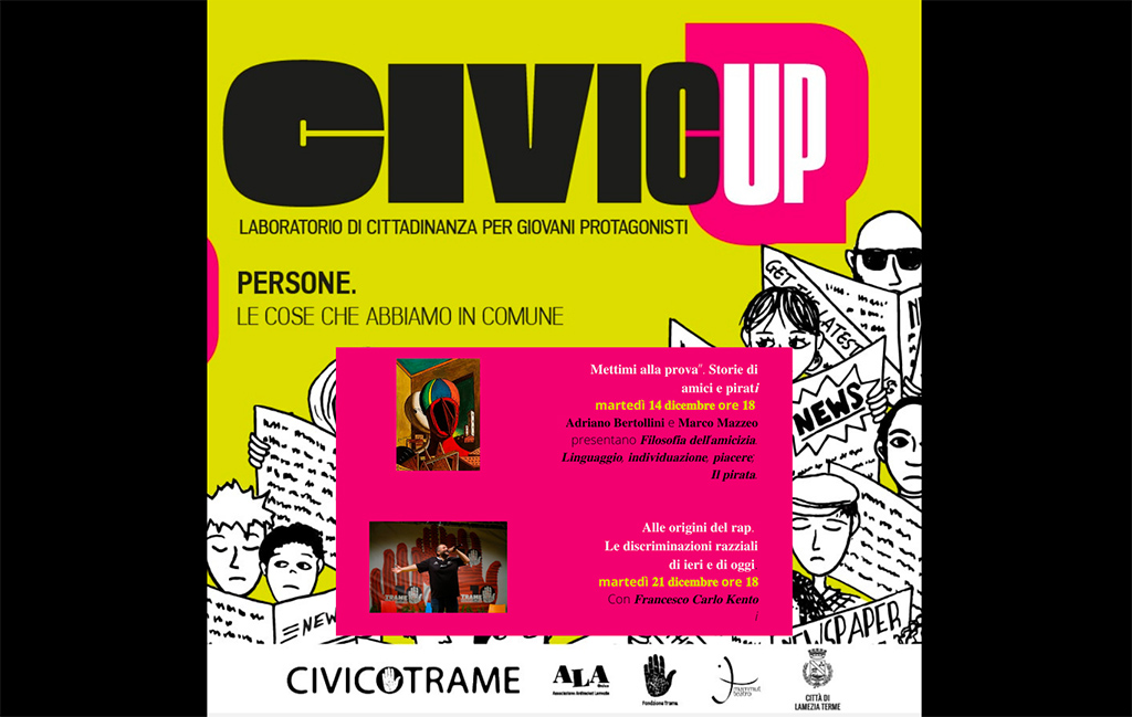 Lamezia, Civic Up: il 14 e 21 dicembre due appuntamenti tra musica e letteratura