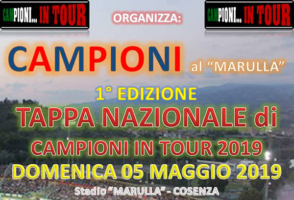 “Campioni in tour”, il progetto calcistico giovanile farà tappa il 5 maggio a Cosenza 
