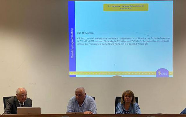 Catalfamo incontra comuni e Anas per velocizzare progettazioni in corso su 106 Jonica e Traversale Serre