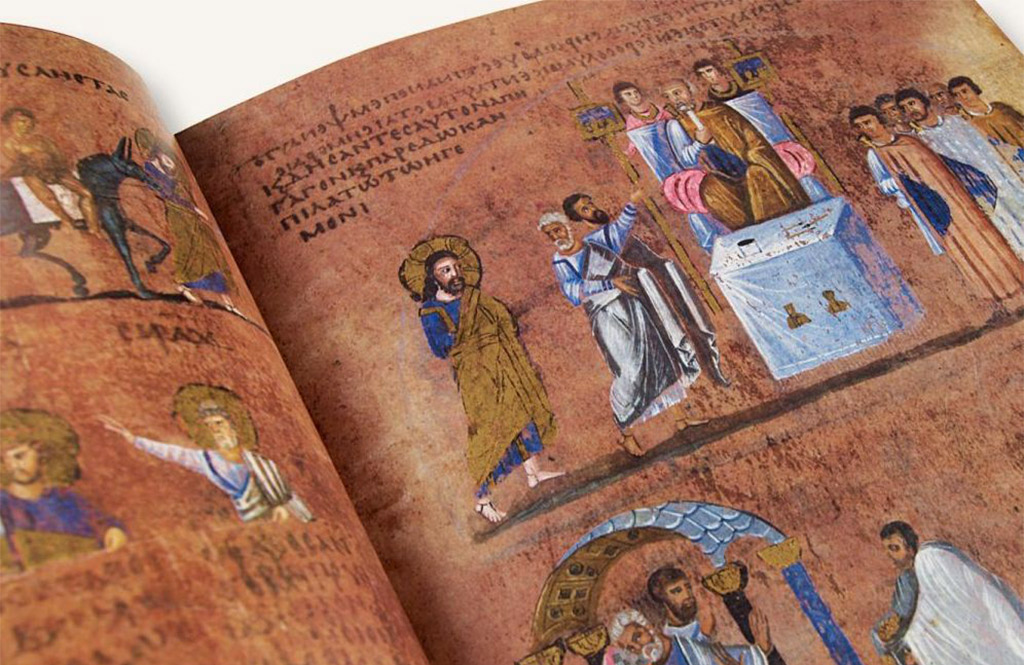 Copia Codex Purpureus Rossanensis consegnata a Mattarella