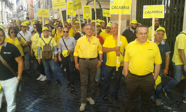 Coldiretti calabrese a Roma contro trattato di libero scambio Ceta tra Canada e Unione Europea