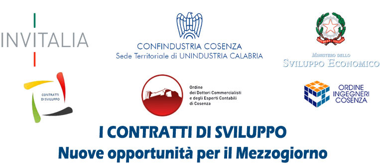 Il 3 luglio seminario su contratti di sviluppo in Confindustria Cosenza