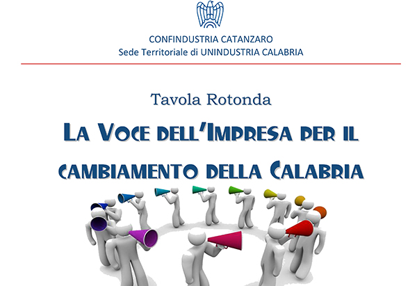 Impresa e territorio calabrese nel convegno Confindustria del 28 ottobre a Catanzaro
