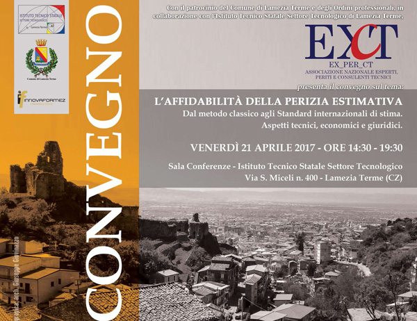 Lamezia, "L’affidabilità della perizia estimativa" convegno il 21 aprile all’Istituto Tecnico Settore Tecnologico