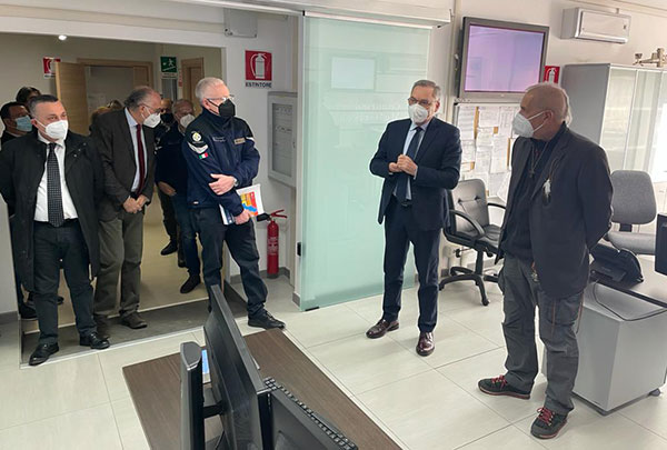 Assessore De Caprio in visita al Centro funzionale Multirischi dell’Arpacal