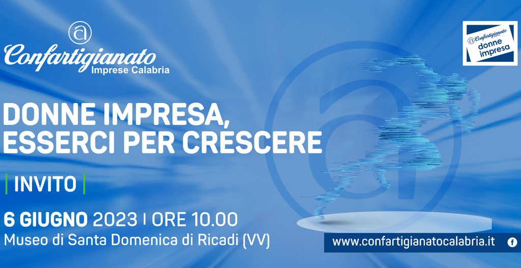 Prima assemblea regionale delle donne imprenditrici di Confartigianato Imprese Calabria il 6 giugno