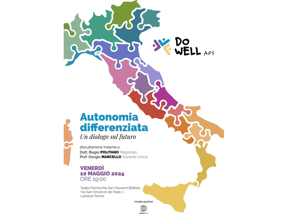 Lamezia, dialogo sull’Autonomia Differenziata al Teatro Parrocchia San Giovanni Battista il 10 maggio